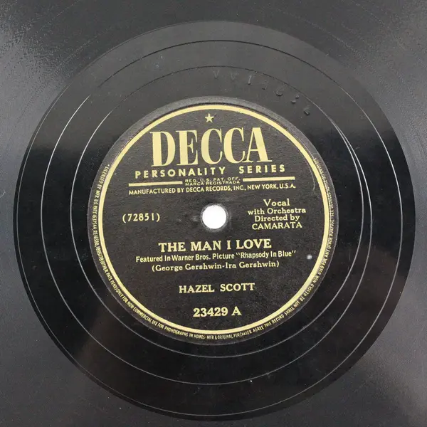 Hazel Scott The Man I Love/Fascinating Rhythm 10" Shellac