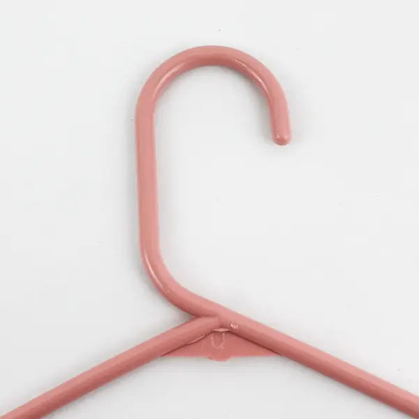 Lot of 10 Dusty Rose Pink Plastic Clothes Hangers with Strap Hooks