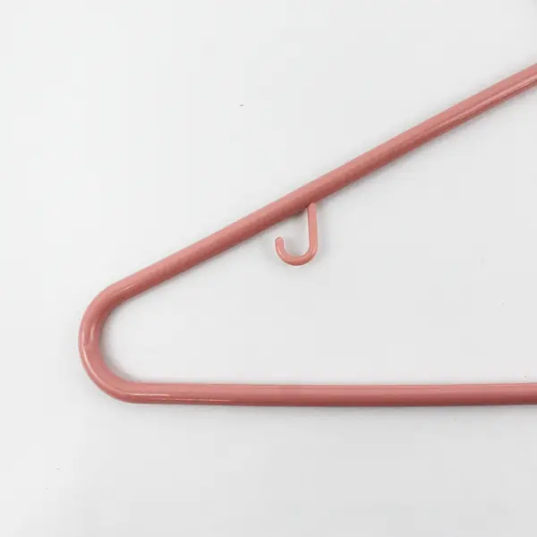 Lot of 10 Dusty Rose Pink Plastic Clothes Hangers with Strap Hooks