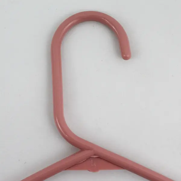 Lot of 15 Dusty Rose Pink Plastic Clothes Hangers with Strap Hooks