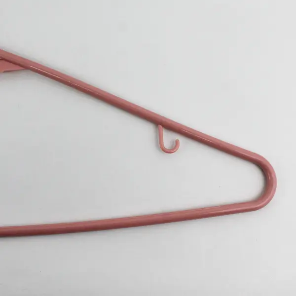 Lot of 15 Dusty Rose Pink Plastic Clothes Hangers with Strap Hooks