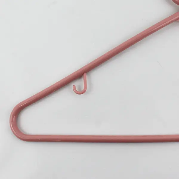 Lot of 15 Dusty Rose Pink Plastic Clothes Hangers with Strap Hooks