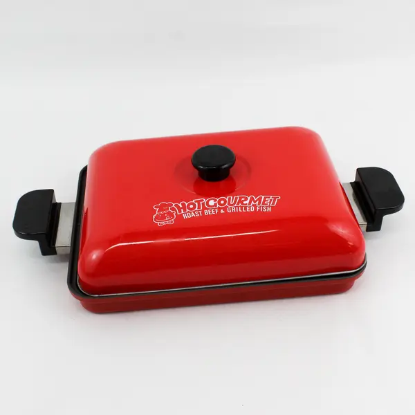 Hot Gourmet Stovetop Grill Pan Red 15"