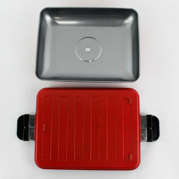Hot Gourmet Stovetop Grill Pan Red 15"