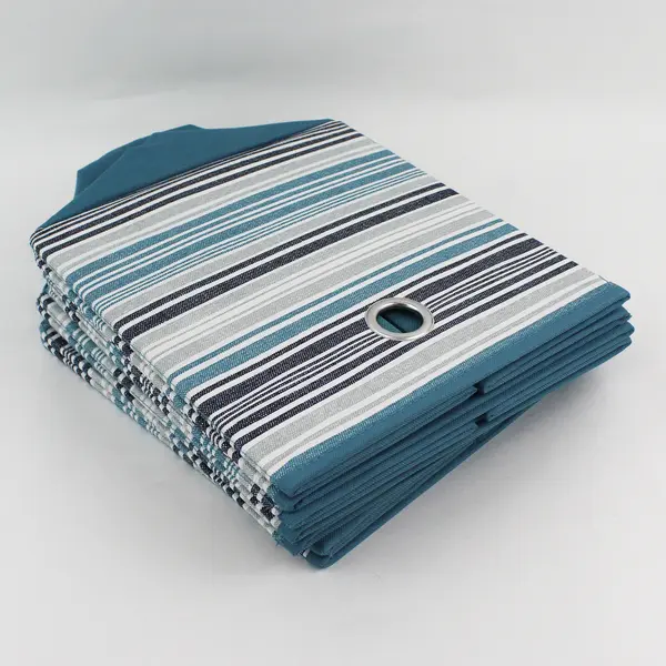 Set of 4 Blue Gray and White Striped Collapsible Organizer Bins 10" x 10" x 10"