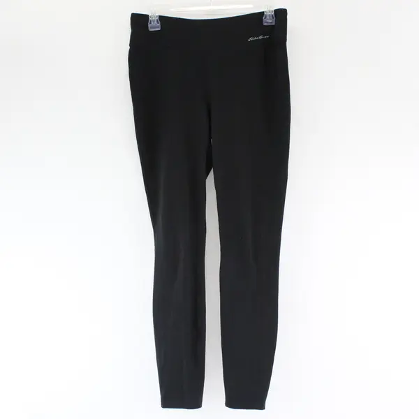 Eddie Bauer Solid Black Activewear Leggings Women's Medium