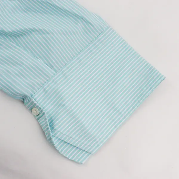 Kirkland Signature Blue & White Striped Long-Sleeved Button-Up Women's XXL 20