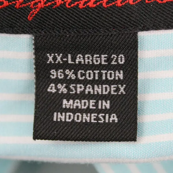 Kirkland Signature Blue & White Striped Long-Sleeved Button-Up Women's XXL 20