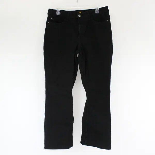 Lee Solid Black Bootcut Jeans Women's Size 14S