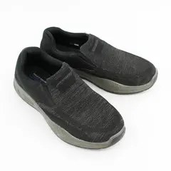 Skechers Black/Gray Relaxed Fit Cohagen Knit Walk Sneakers Slip On Mens Size 9.5