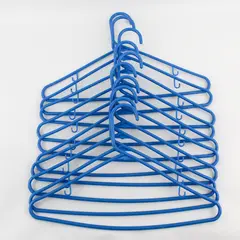 Lot of 10 Blue Plastic Clothing Hangers Shirts and Pants