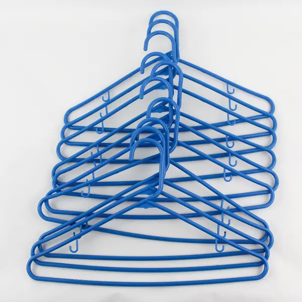 Lot of 10 Blue Plastic Clothing Hangers Shirts and Pants