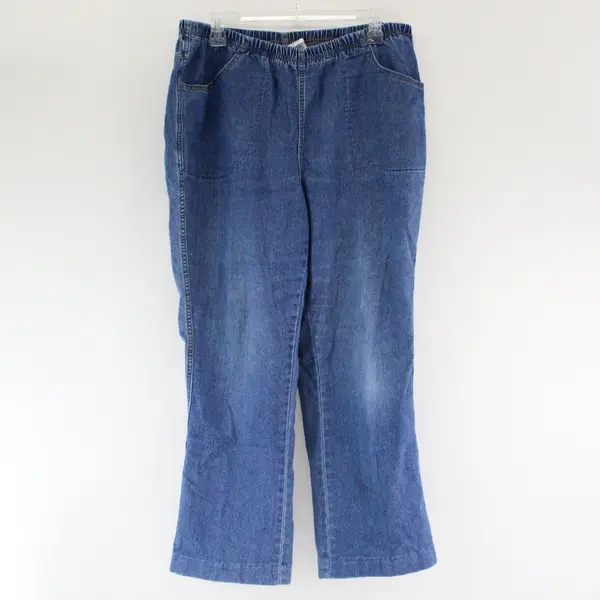 Just My Size Pull-On Bootcut Medium Wash Pants Women's Size 1X