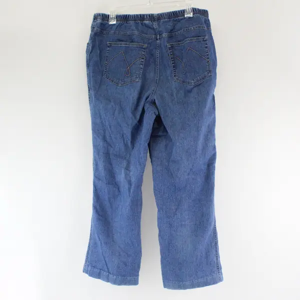 Just My Size Pull-On Bootcut Medium Wash Pants Women's Size 1X