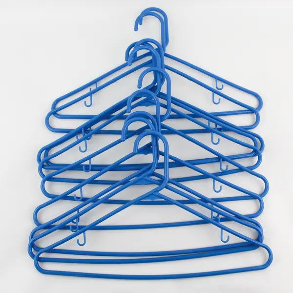 Lot of 10 Blue Tubular Clothing Hangers Shirts and Pants