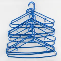 Lot of 10 Blue Tubular Clothing Hangers Shirts and Pants