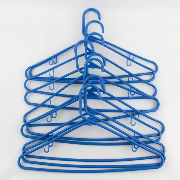 Lot of 10 Blue Tubular Clothing Hangers Shirts and Pants