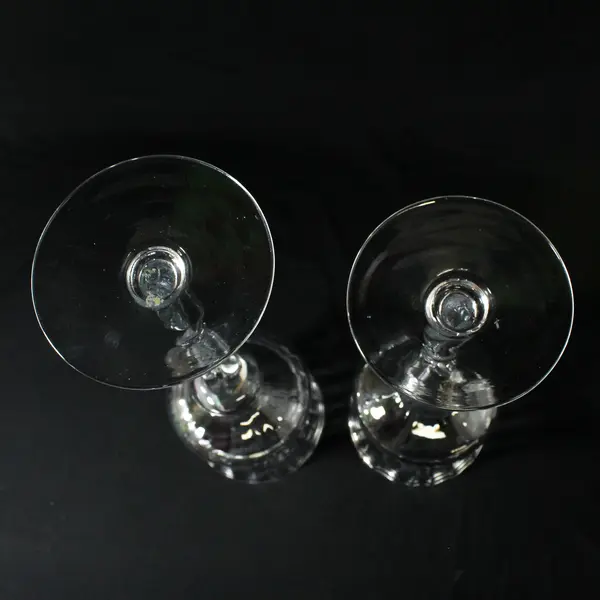 Set of 2 Vintage Clear Glass  Large Twisted Stem Candle Holders 16" and 14" Tall