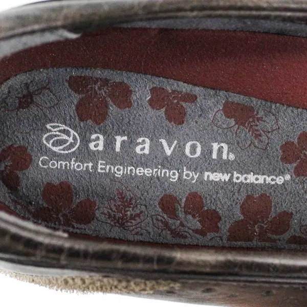 Aravon New Balance Brown Leather Uppers Mary Jane Shoes Women's Size 9