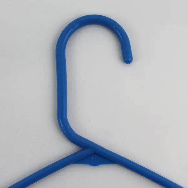 Lot of 10 Blue Tubular Plastic Clothing Hangers Shirts and Pants