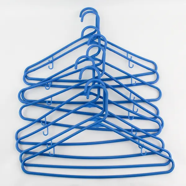 Lot of 9 Blue Plastic Clothing Hangers Shirts and Pants