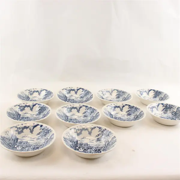 Set of 10 Royal Wessex Royal Mail Coach Horse Cereal Bowls 6.5in Transferware