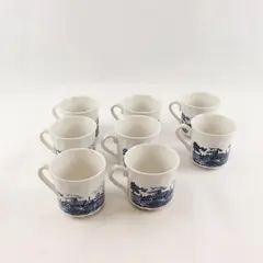 Set of 8 Royal Wessex Royal Mail Coach & Horse Transferware Mugs