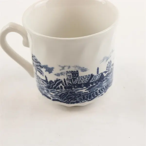 Set of 8 Royal Wessex Royal Mail Coach & Horse Transferware Mugs