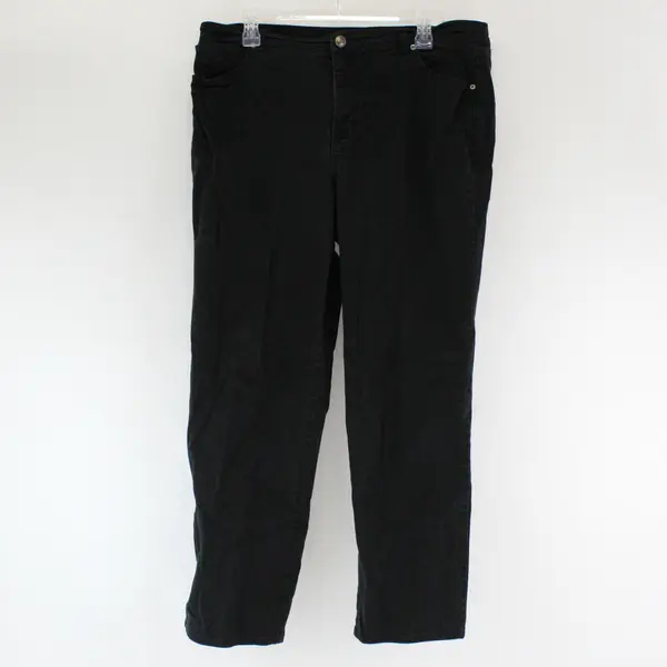 Gloria Vanderbilt Black Tapered Leg Jeans Women's Size 16W
