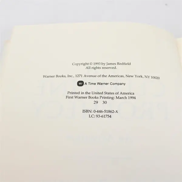 The Celestine Prophecy James Redfield 1993 Hardcover Acceptable