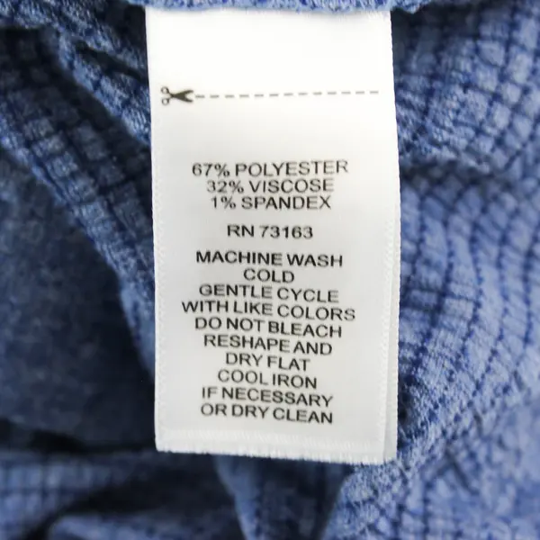 Cable & Gauge Blue Roll-Tab Sleeved Button-Up Women's Medium