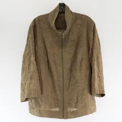Coldwater Creek Sheer Brown Lightweight Zip-Up Jacket Women's 20-22