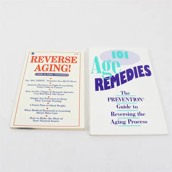 Lot of 2 Paperback Books Reverse Aging: Look & Feel Younger + 101 Age Remedies