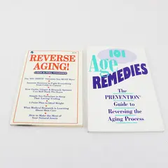 Lot of 2 Paperback Books Reverse Aging: Look & Feel Younger + 101 Age Remedies
