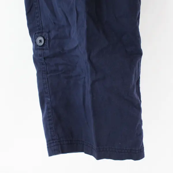 Woman Within Navy Blue Drawstring Cargo Pants Women's Size 18W
