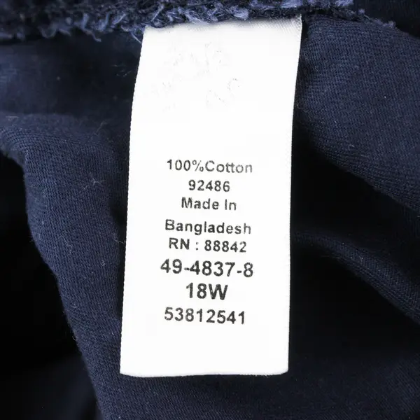 Woman Within Navy Blue Drawstring Cargo Pants Women's Size 18W