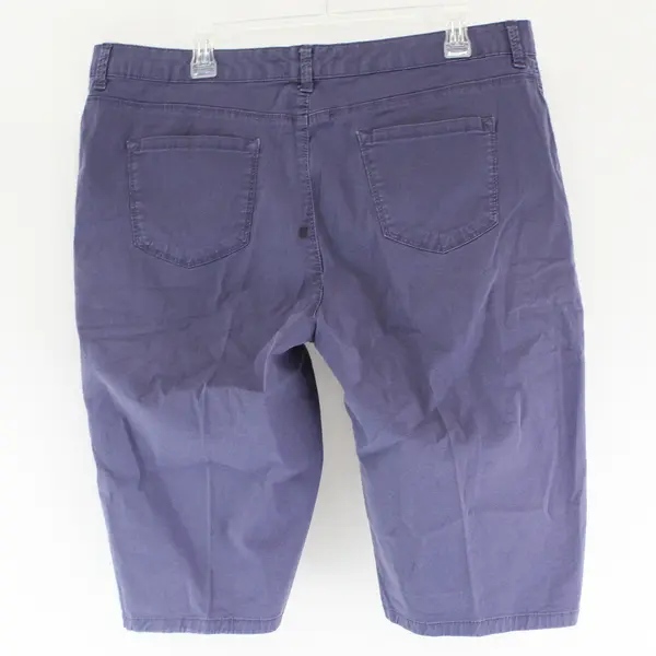 Gloria Vanderbilt Slate Blue Flat-Front Bermuda Shorts Women's Size 18