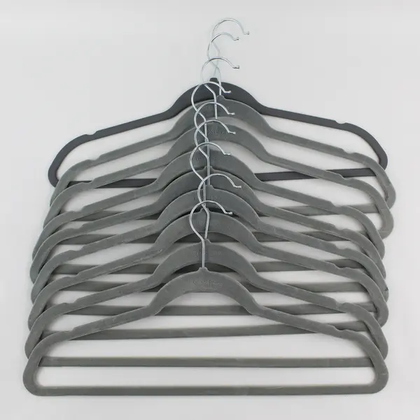 Mixed Lot of 9 Gray Clothes Hangers for Shirts and Pants