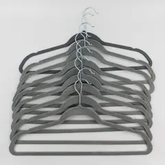 Mixed Lot of 9 Gray Clothes Hangers for Shirts and Pants