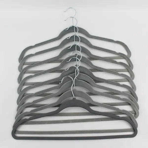 Mixed Lot of 9 Gray Clothes Hangers for Shirts and Pants