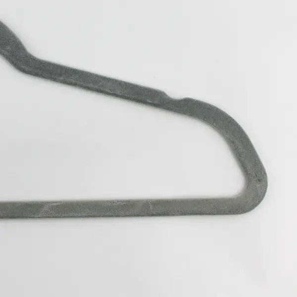 Set of 10 Concepts Gray Flocked Clothes Hangers for Shirts and Pants