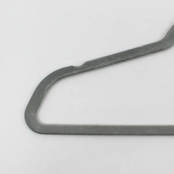 Set of 10 Concepts Gray Flocked Clothes Hangers for Shirts and Pants
