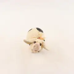 Black & White Spotted Pig Resin Figurine Collectible Farm Animal