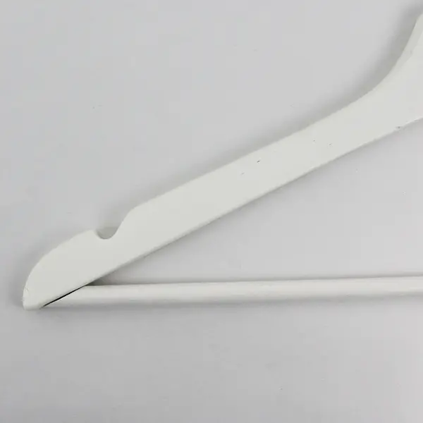 Set of 10 White Wooden Clothes Hangers Shirts and Pants