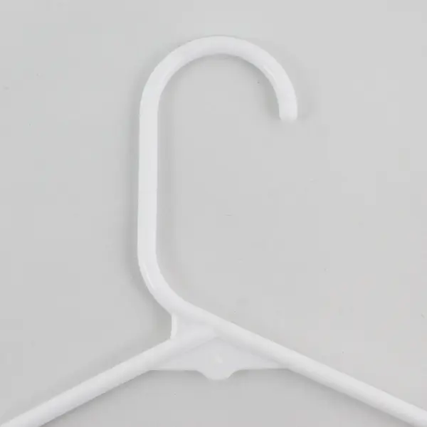 Lot of 14 White Plastic Tubular Clothes Hangers Shirts and Pants