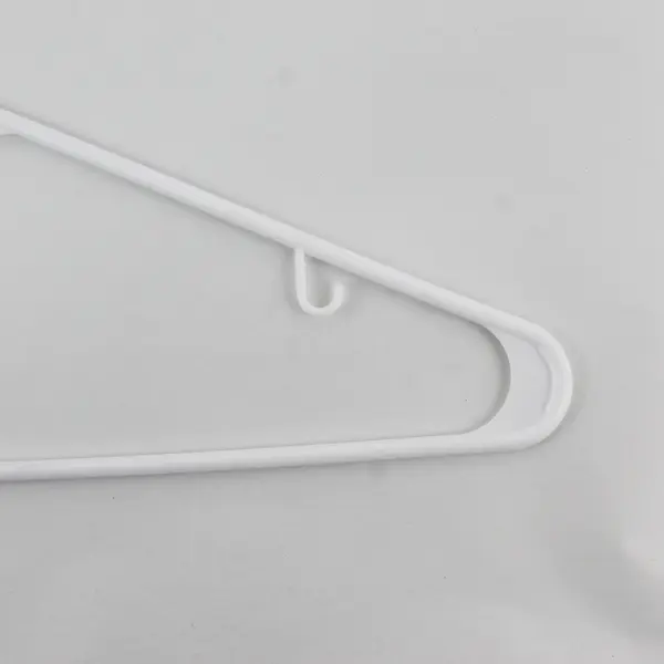 Lot of 14 White Plastic Tubular Clothes Hangers Shirts and Pants