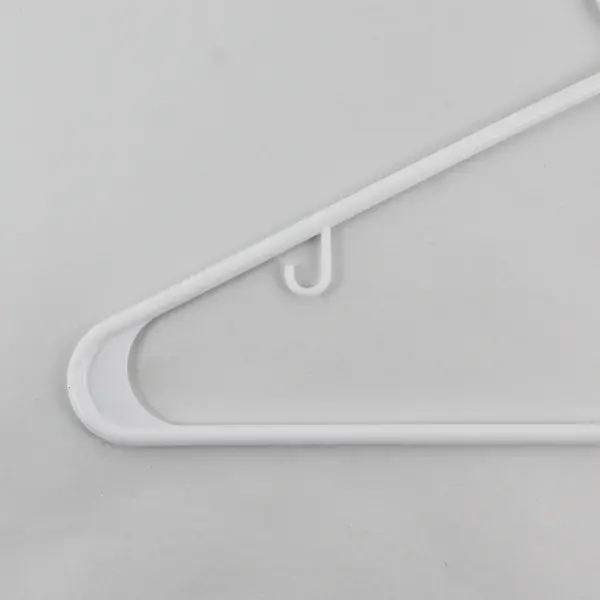 Lot of 14 White Plastic Tubular Clothes Hangers Shirts and Pants