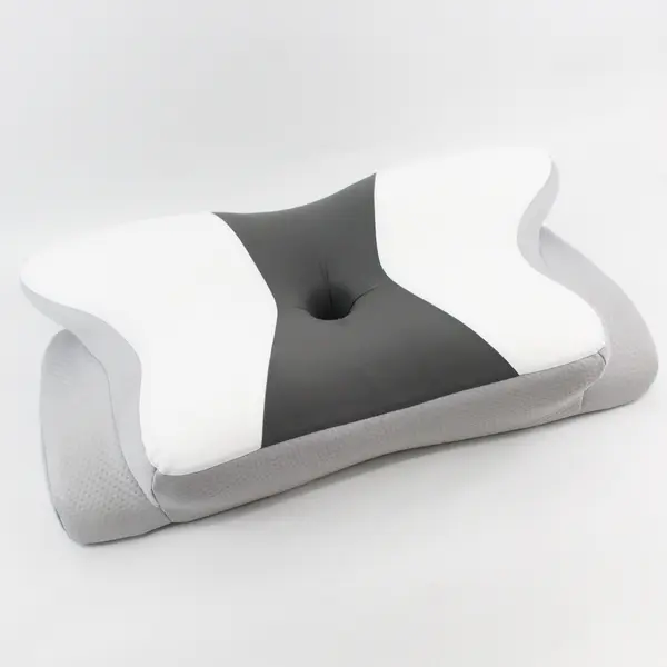 Bespillow White/Gray Orthopedic Memory Foam Neck Support Cervical Pillow