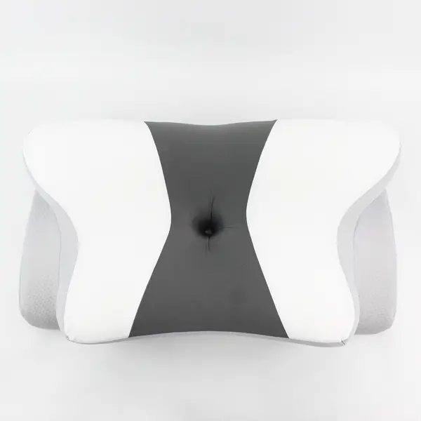 Bespillow White/Gray Orthopedic Memory Foam Neck Support Cervical Pillow