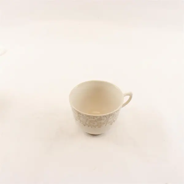 Set of 2 Vintage 1930s Royal Lovelace Pattern Teacup Set Gold Accents